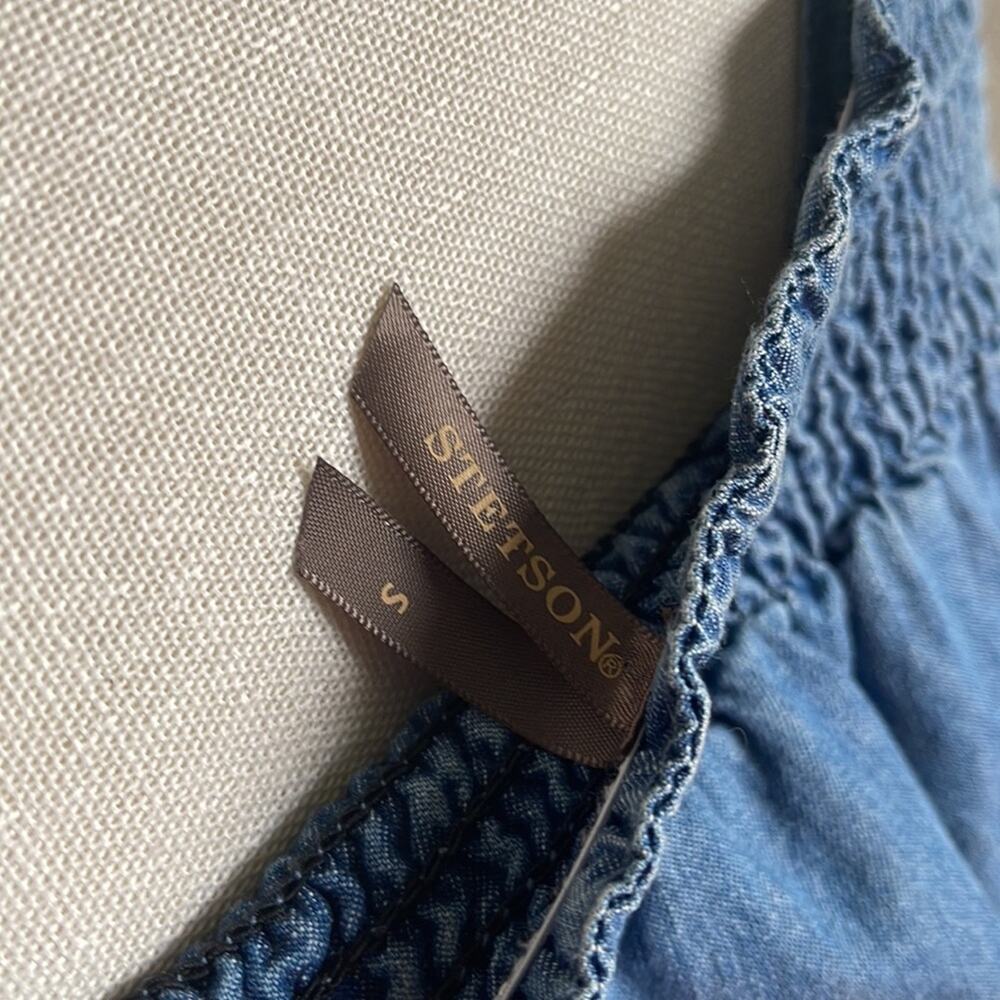 Stetson Blue Off-Shoulder Dress - Picture 9 of 9